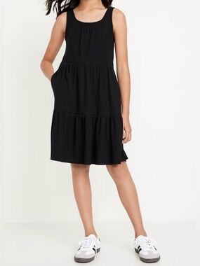 Old Navy Girls Sleeveless Rib-Knit Tiered Dress (Size: XXL Plus)